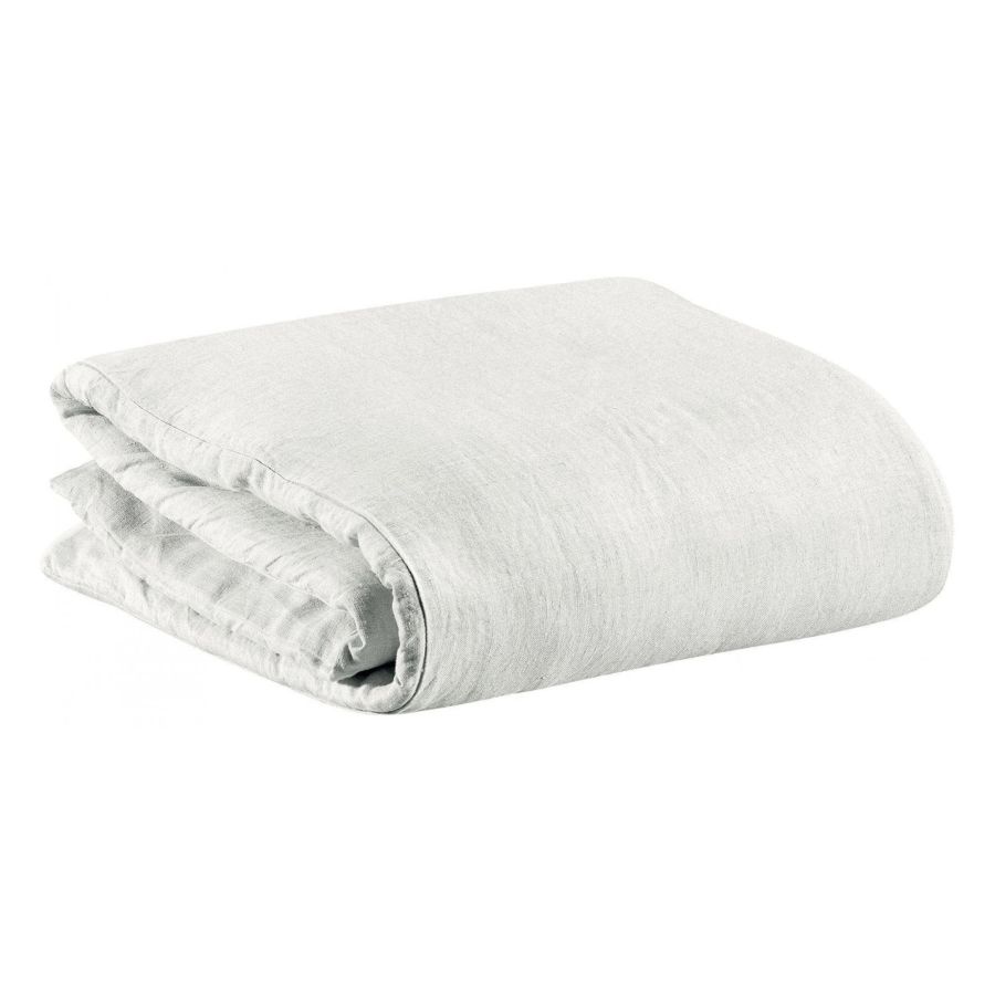 Housse de couette Zeff blanc 240 x 260 cm en lin lavé
