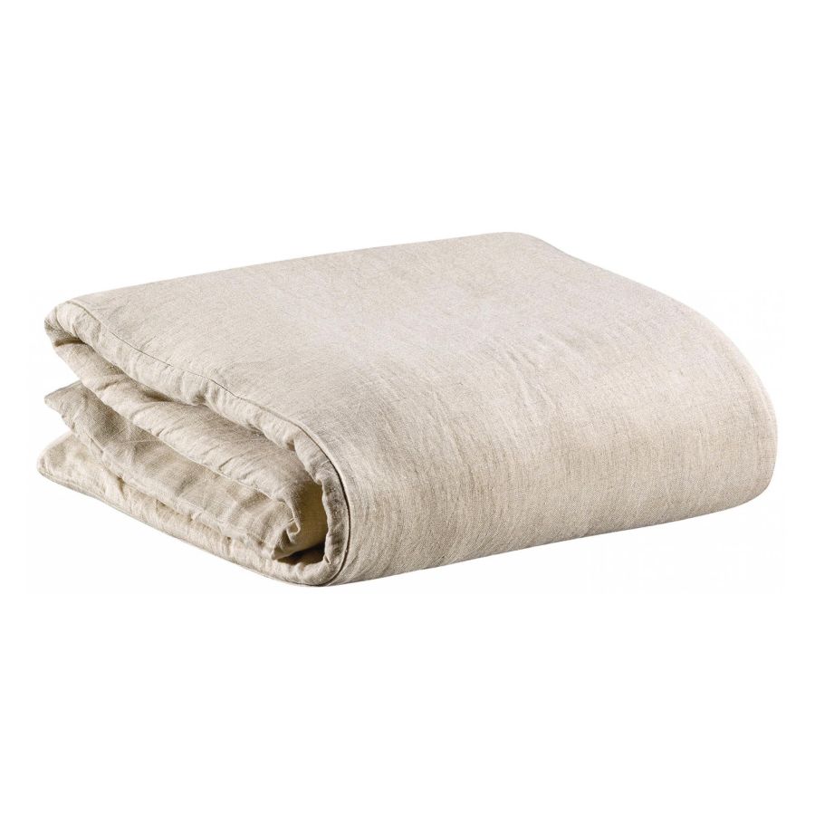 Housse de couette Zeff naturel 240 x 220 cm en lin lavé