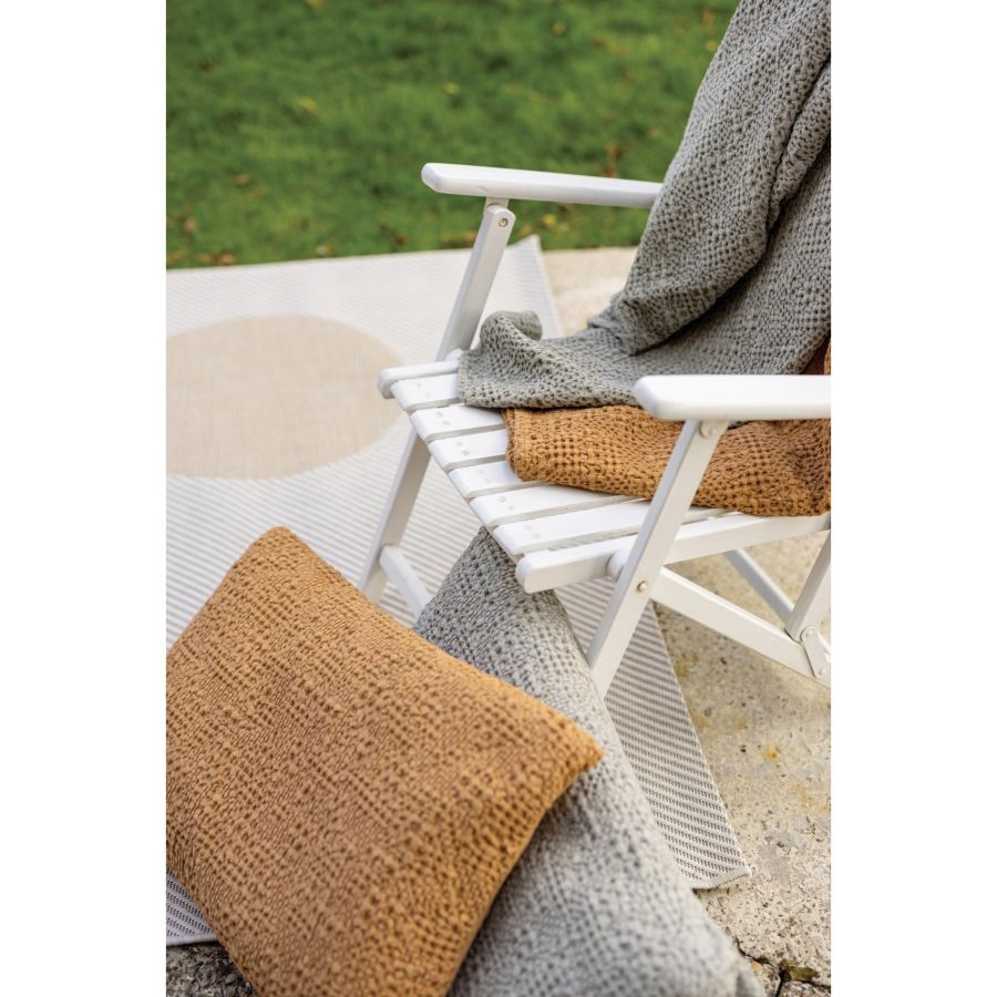 Jeté de lit Tana épice 180 x 260 cm en coton nid d'abeille – vue 3