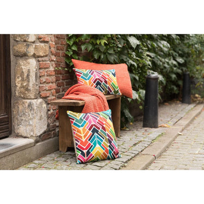 Jeté de lit Tana marmelade 180 x 260 cm en coton nid d'abeille – vue 2