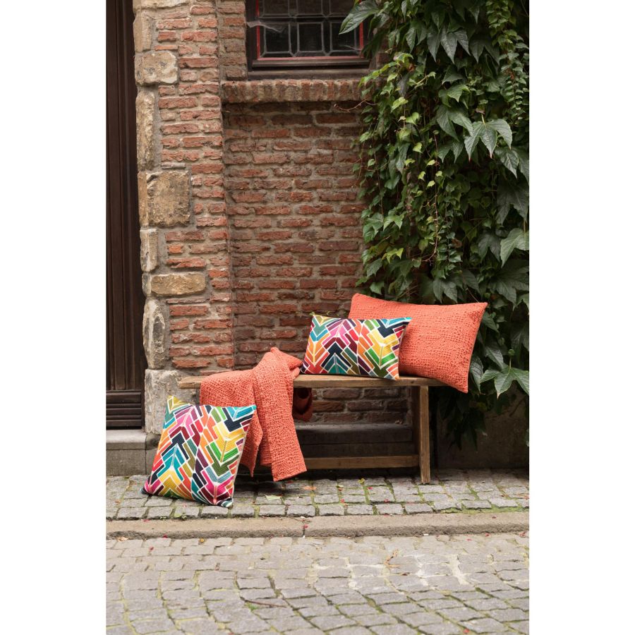 Jeté de lit Tana marmelade 180 x 260 cm en coton nid d'abeille – vue 3
