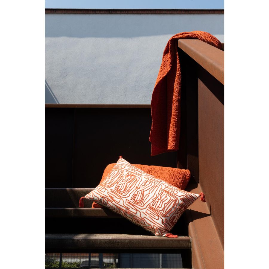 Jeté de lit Tana rooibos 240 x 260 cm en coton nid d'abeille – vue 2