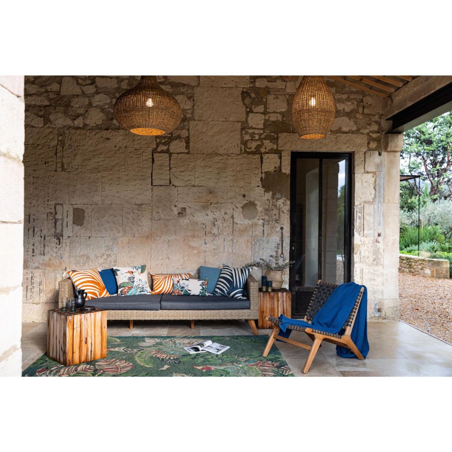 Jeté de lit Tana touareg 240 x 260 cm en coton nid d'abeille – vue 2