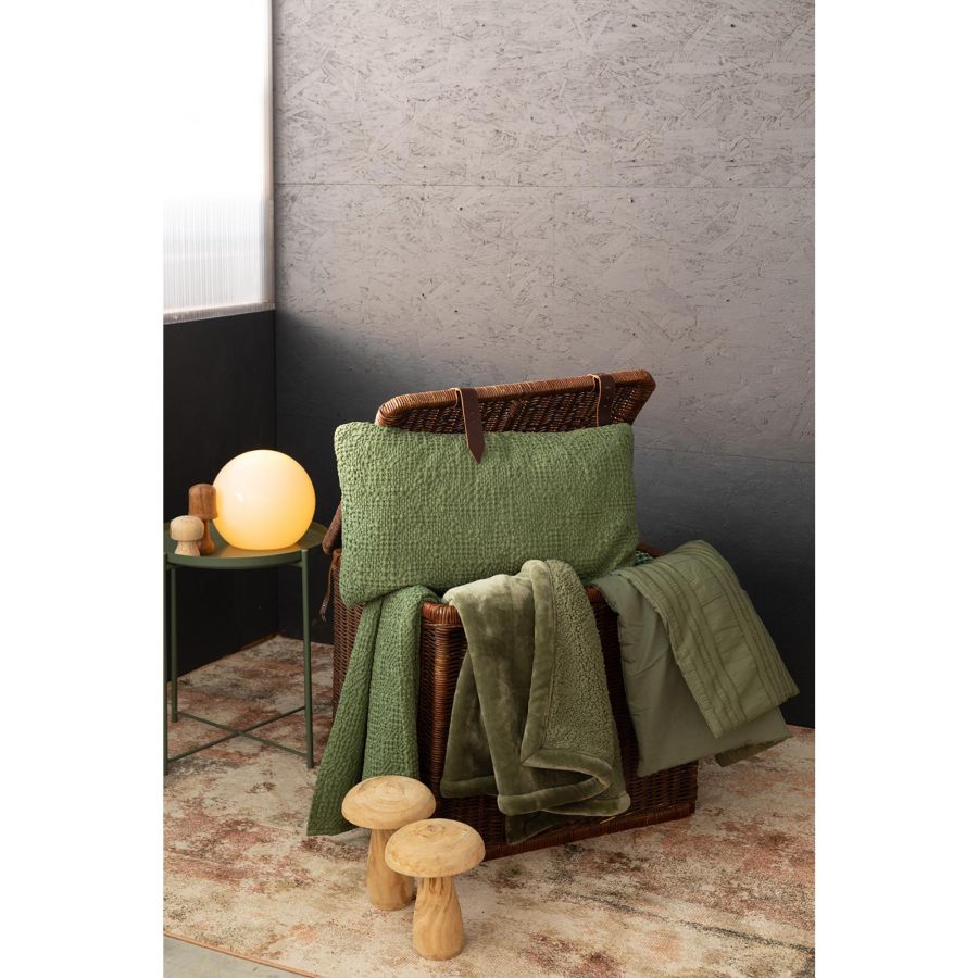 Plaid Tana amande 140 x 200 cm en coton nid d'abeille – vue 2
