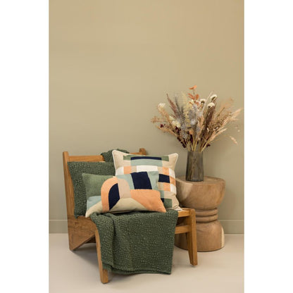 Plaid Tana olive 140 x 200 cm en coton nid d'abeille – vue 2