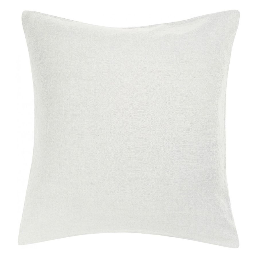 Taie d'oreiller Zeff blanc 65 x 65 cm en lin lavé