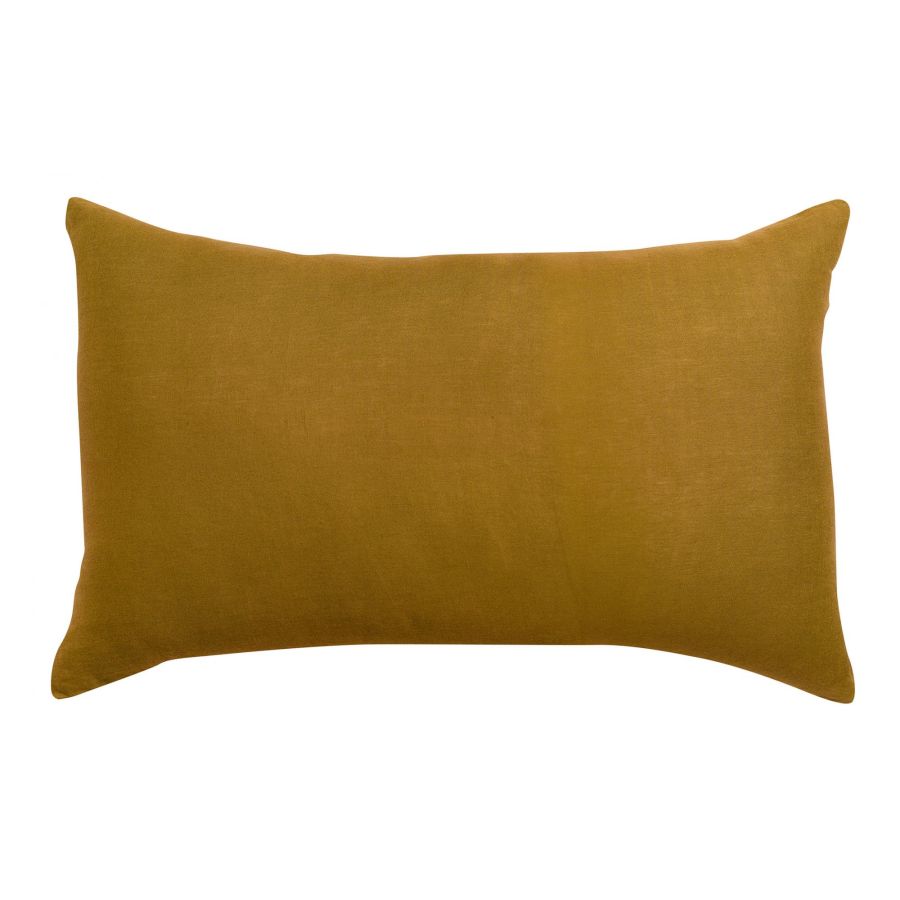 Taie d'oreiller Zeff bronze 50 x 75 cm en lin lavé