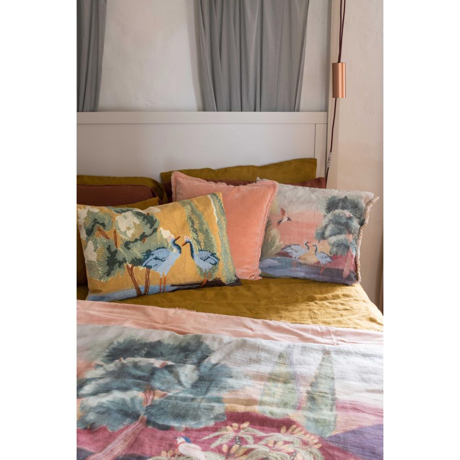Taie d'oreiller Zeff bronze 65 x 65 cm en lin lavé – vue 4