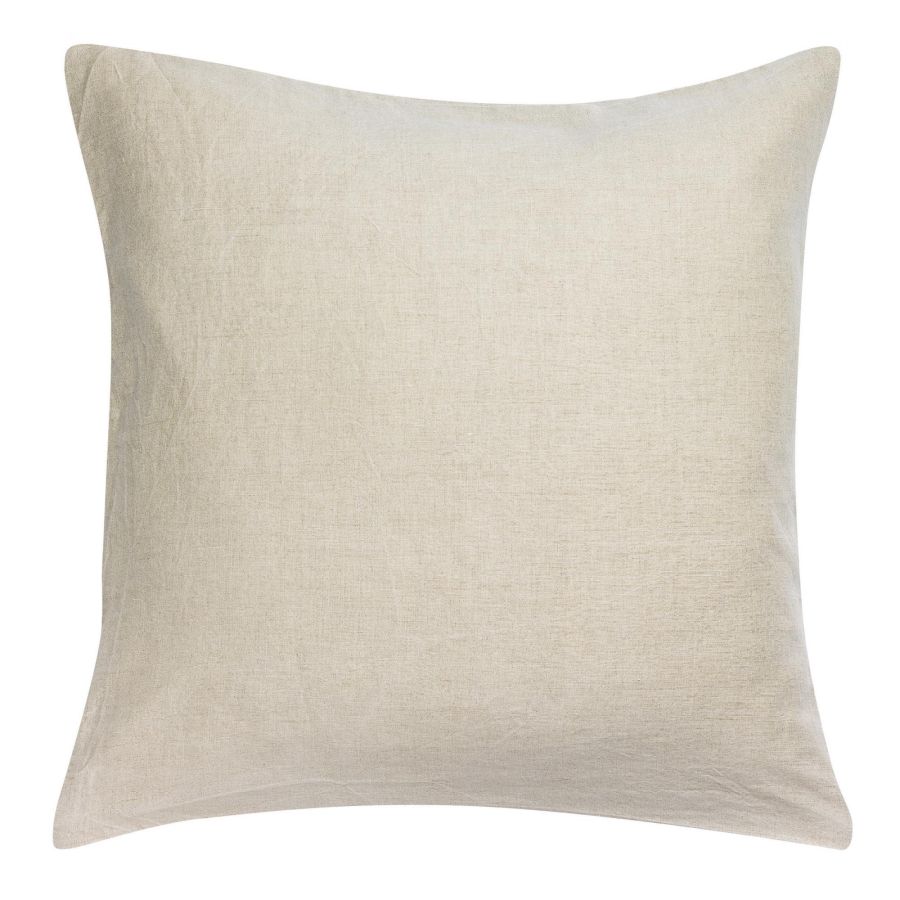 Taie d'oreiller Zeff naturel 65 x 65 cm en lin lavé