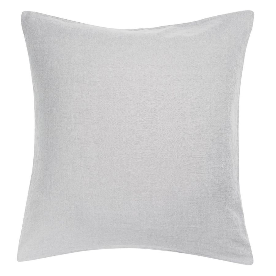 Taie d'oreiller Zeff perle 65 x 65 cm en lin lavé