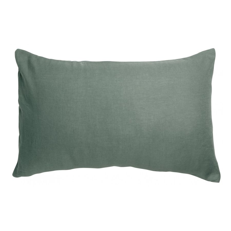 Taie d'oreiller Zeff thym 50 x 75 cm en lin lavé